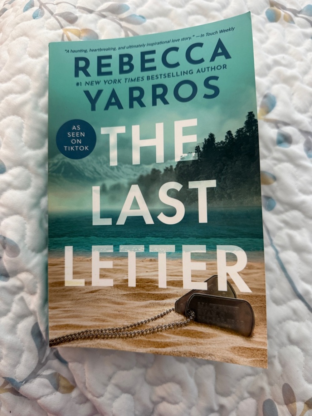 Rebecca Yarros "The Last Letter" Paperback - Teal Beach Cover